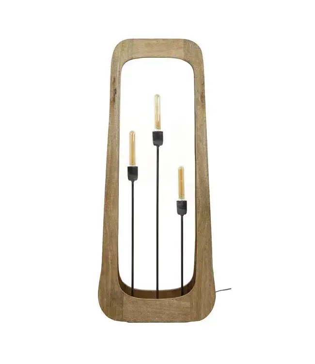 Rispens Bray – mangohout – sfeervolle houten vloerlamp