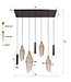 Rispens Cocoon pendel 4+3-lichts / Sienna bruin-frosted