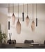 Rispens Cocoon pendel 4+3-lichts / Sienna bruin-frosted