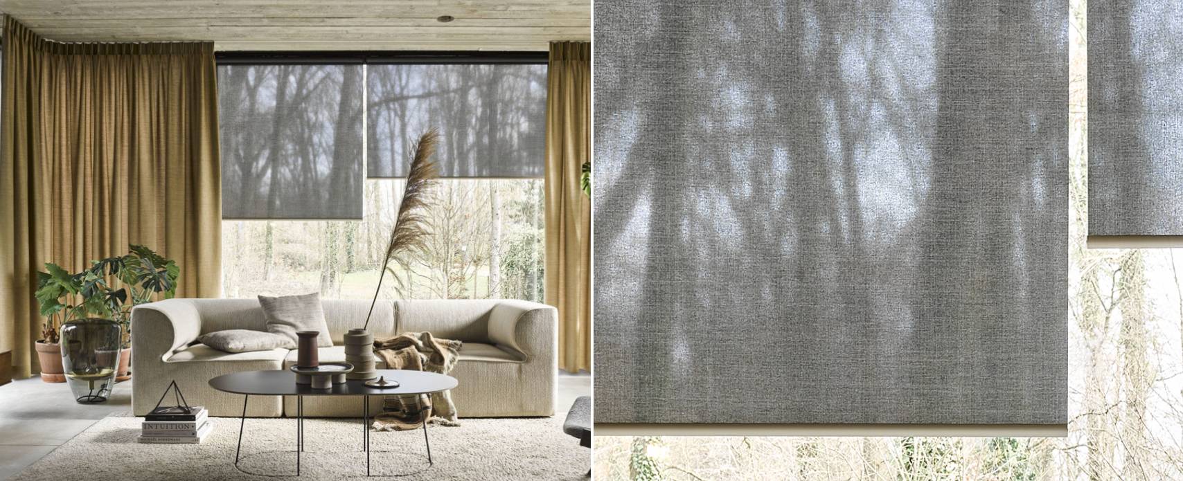 Verduisterende en doorlatende rolgordijnen