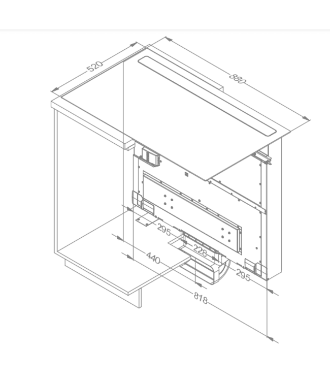 Novy 1821 Panorama Pro Inductie kookplaat met afzuiging