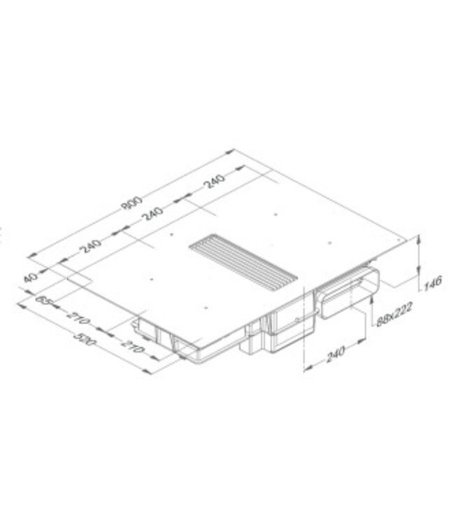 Novy 1851 Easy Inductie kookplaat met Werkbladafzuiging