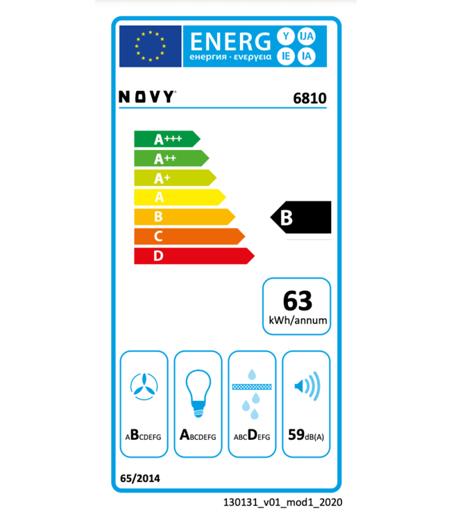 Novy 6810 Pure'line Compact LED 86 cm Inbouw unit