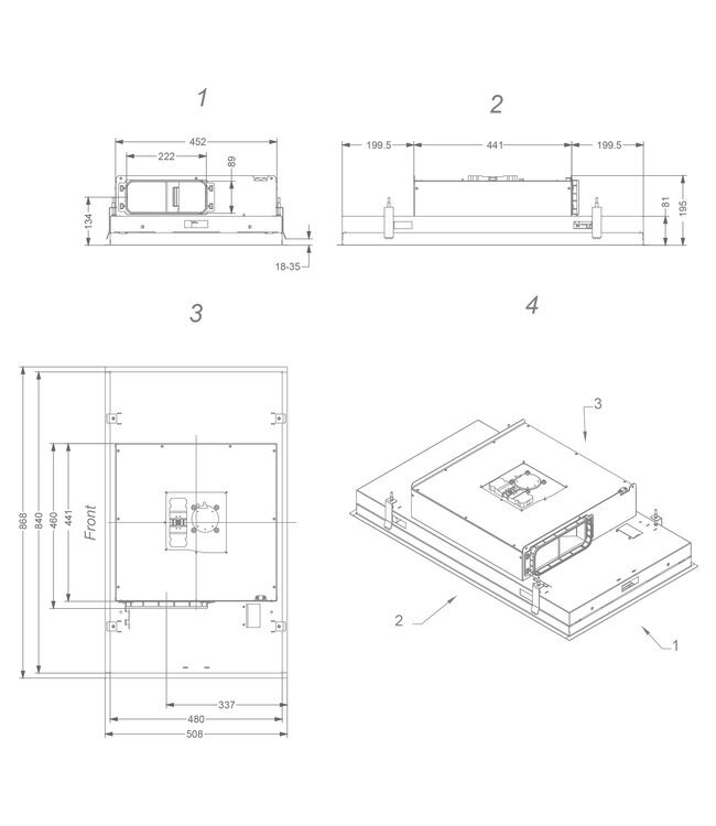 Novy 6810 Pure'line Compact LED 86 cm Inbouw unit