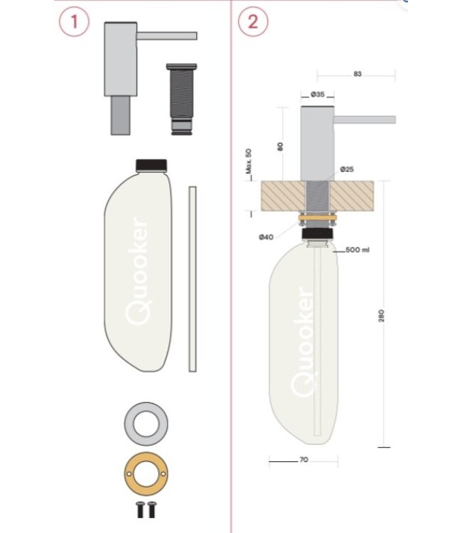 Quooker ZPNRVS zeeppomp RVS