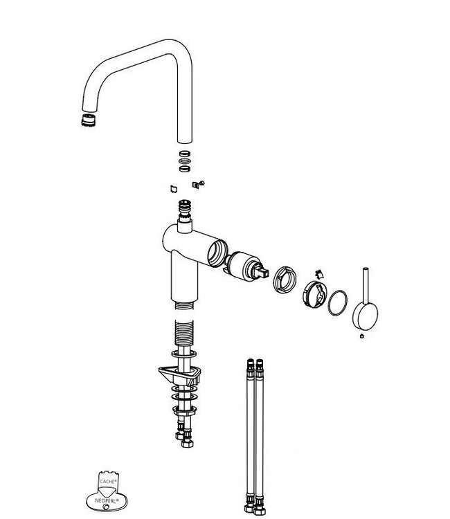 Livello keukenmengkraan chroom