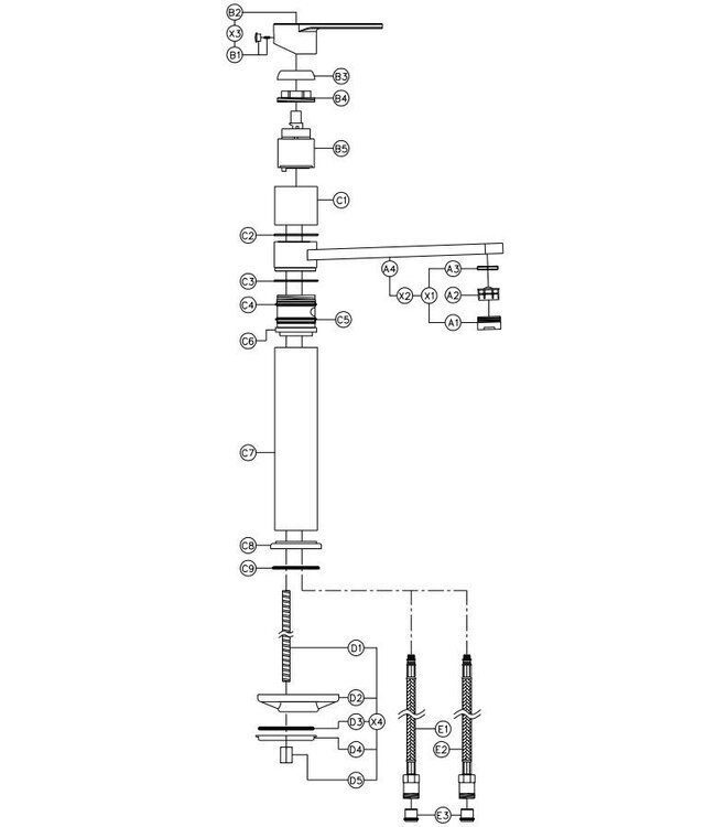Abode Prime keukenmengkraan chroom