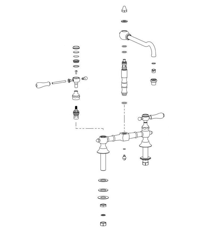 Horus Regatta 19101 keukenmengkraan nikkel mat