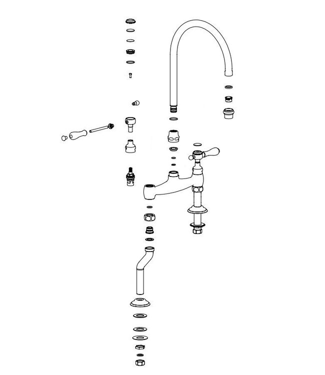 Horus Victoria 19141 keukenmengkraan chroom