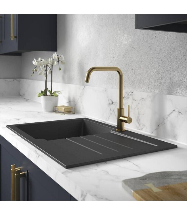 Abode Althia keukenmengkraan brushed brass