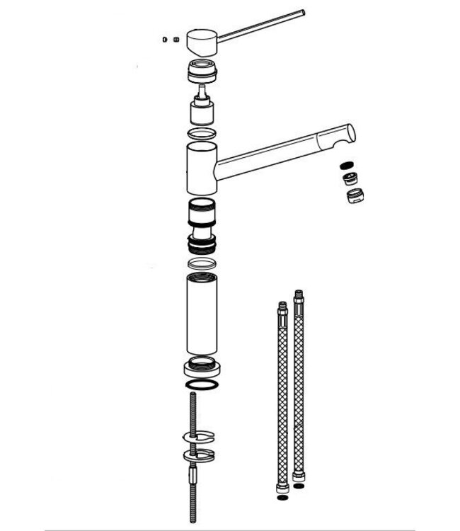 Newform 2400 keukenmengkraan chroom