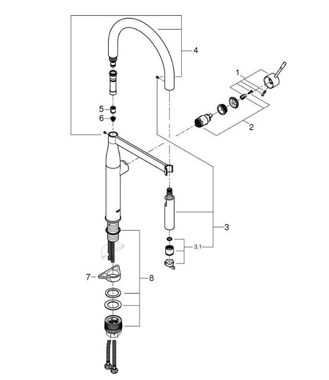 Grohe Essence Pro 30294DCO keukenmengkraan supersteel