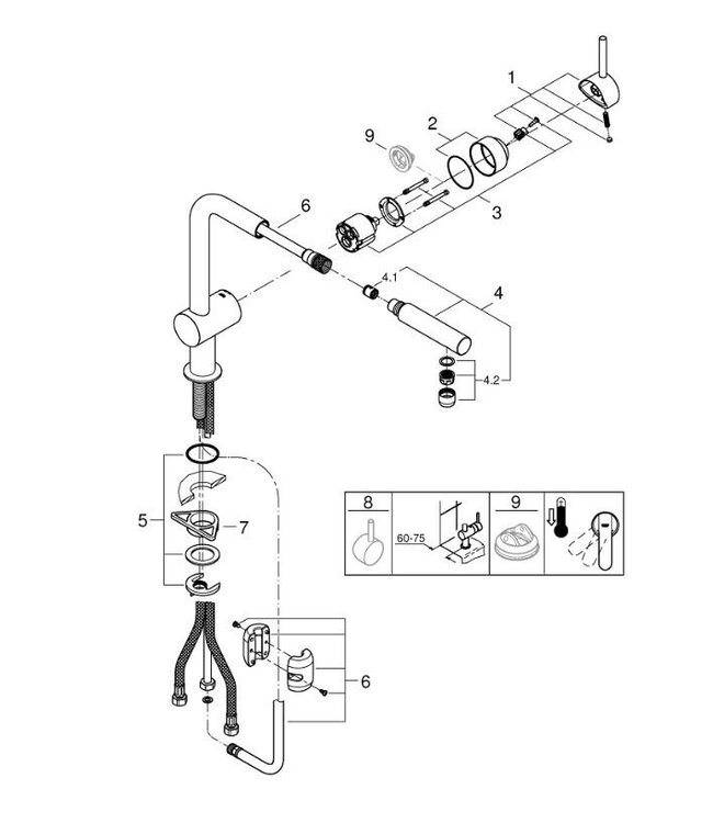 Grohe Minta 32168000 keukenmengkraan chroom