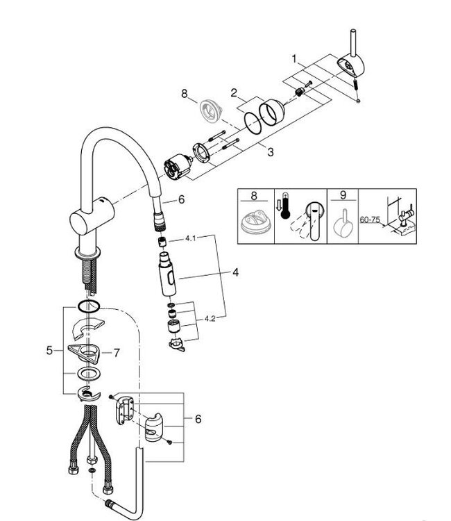 Grohe Minta Zero 32321002 keukenmengkraan chroom