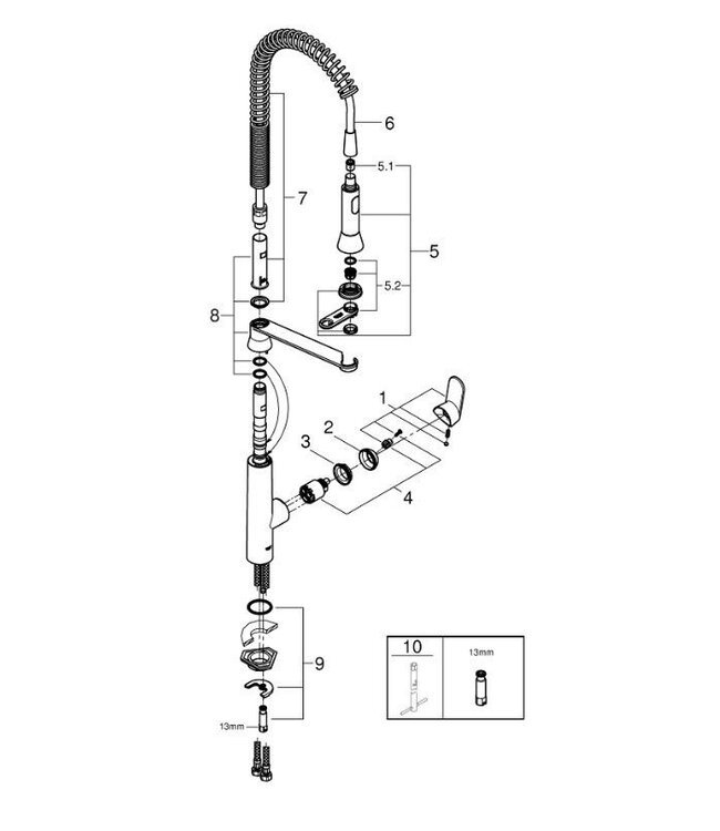 Grohe K7 32950DC0 keukenmengkraan supersteel