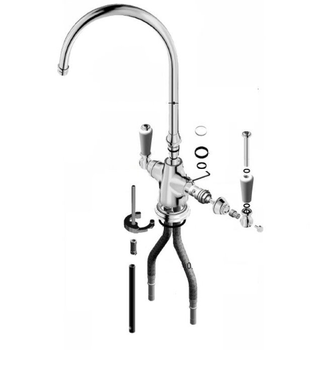 Perrin & Rowe Phoenician 4460 keukenmengkraan chroom