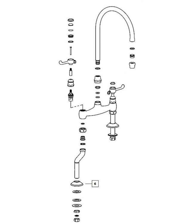 Horus Montmartre 50141 keukenmengkraan nikkel mat