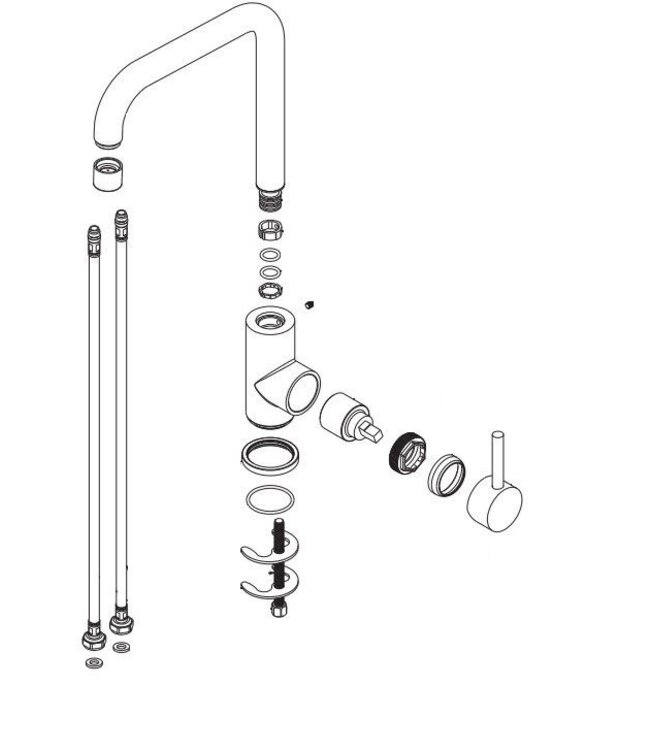 Newform Real 63420 keukenmengkraan koper