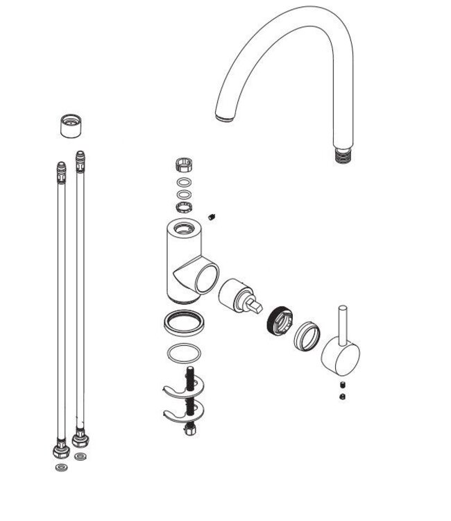 Newform Real 63421 keukenmengkraan koper