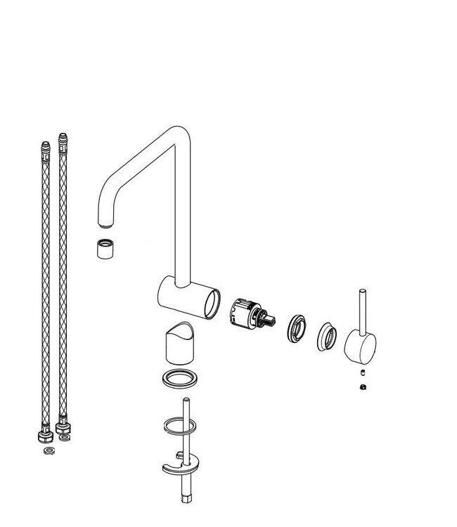 Newform XT 64320 keukenmengkraan RVS-look