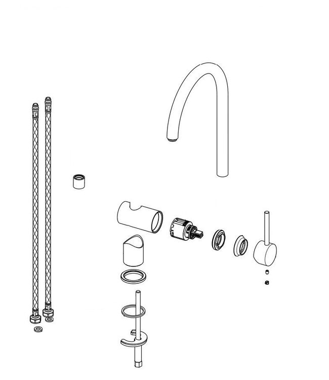Newform XT 64325 keukenmengkraan RVS-look