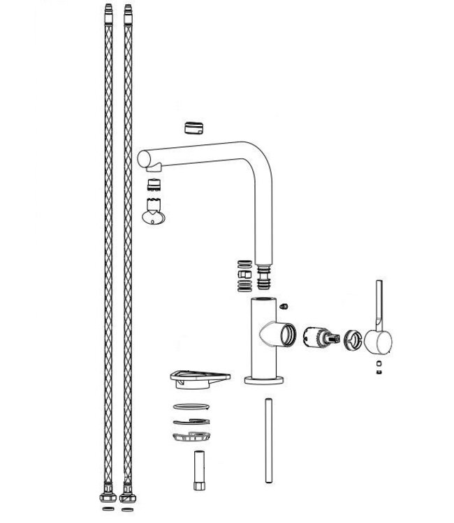 Newform Maki 71822 keukenmengkraan zwart