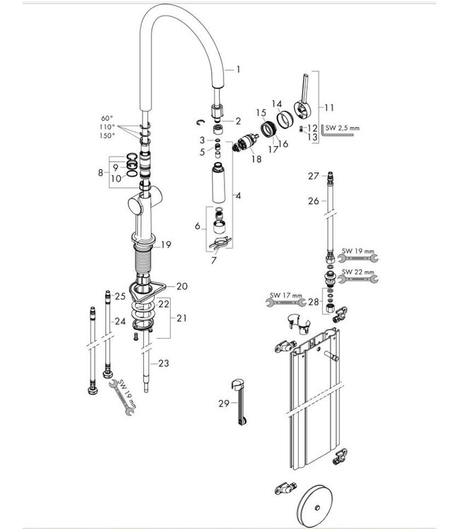Hansgrohe Talis M54 72801 keukenmengkraan chroom