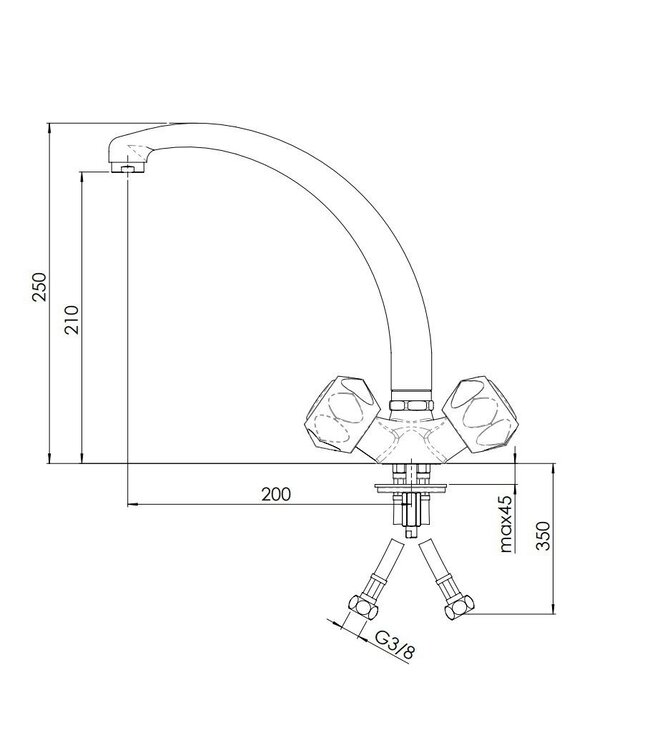 Projekta kraan chroom MK75C