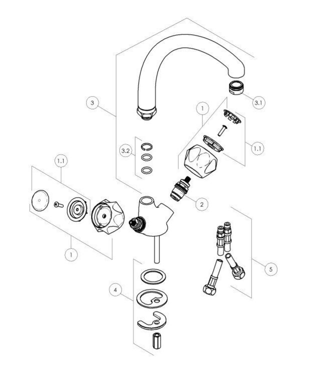Projekta kraan chroom MK75C