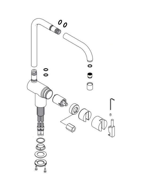 Vola KV-1-20 keukenmengkraan RVS