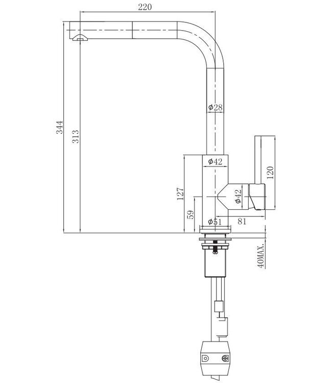 Lorreine Tweed keukenmengkraan in goud