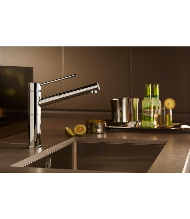 Newform 2415 kraan RVS X-Trend uittrekbare perlator