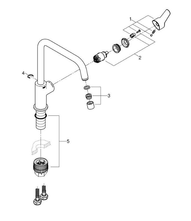 Grohe Eurosmart Zero 30567000 keukenmengkraan chroom