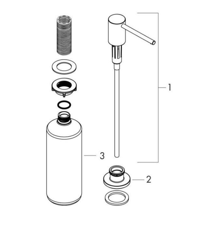 Hansgrohe 40438 zeeppomp in chroom
