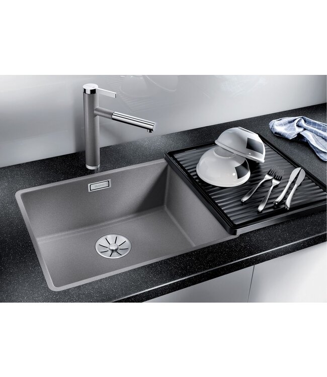 Blanco Subline 500-F Enkele Spoelbak - Zwart