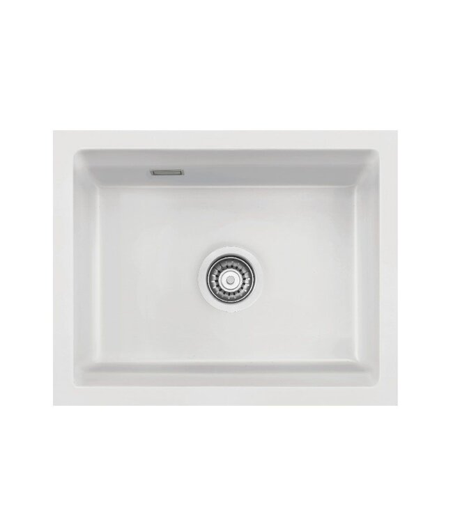 Keradome Kara 50U Enkele Spoelbak - Glanzend wit