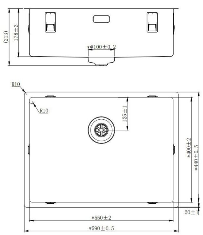Lorreine 55SP Enkele Spoelbak - RVS