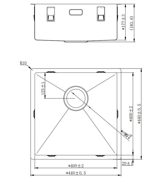 Lorreine 40R Enkele Spoelbak - RVS