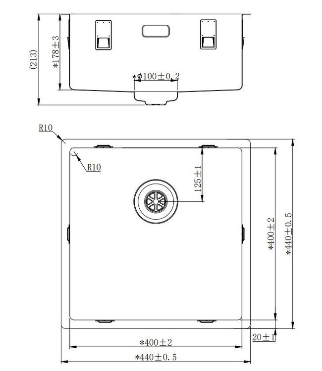 Lorreine 40SP Enkele Spoelbak - RVS