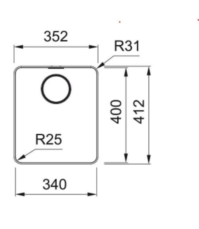 Franke Mythos MYX 21034 Enkele Spoelbak - RVS