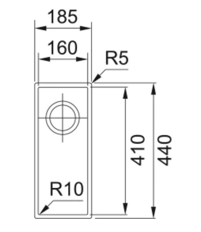 Franke Sirius SID 11016 Enkele Spoelbak - Carbon Black