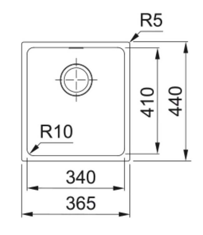 Franke Sirius SID 11034 Enkele Spoelbak - Polar White