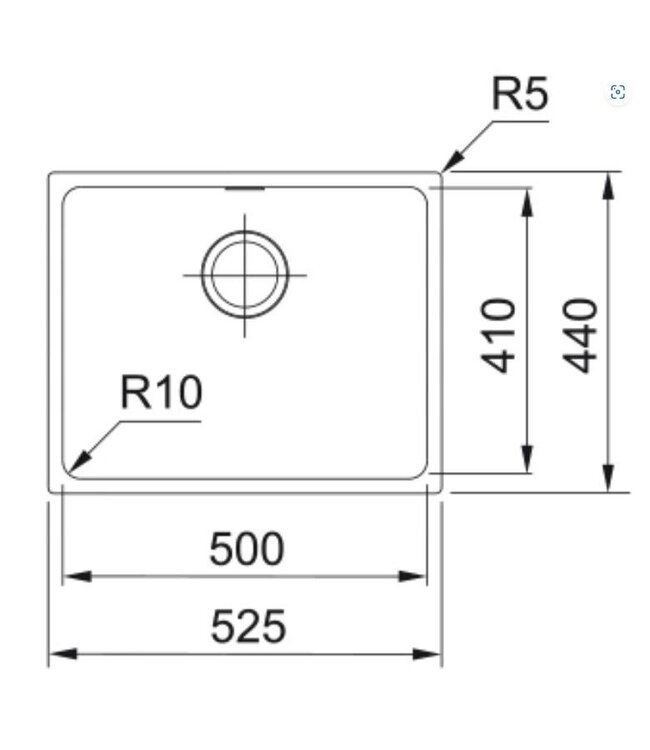 Franke Sirius SID 11050 Enkele Spoelbak - Carbon Black