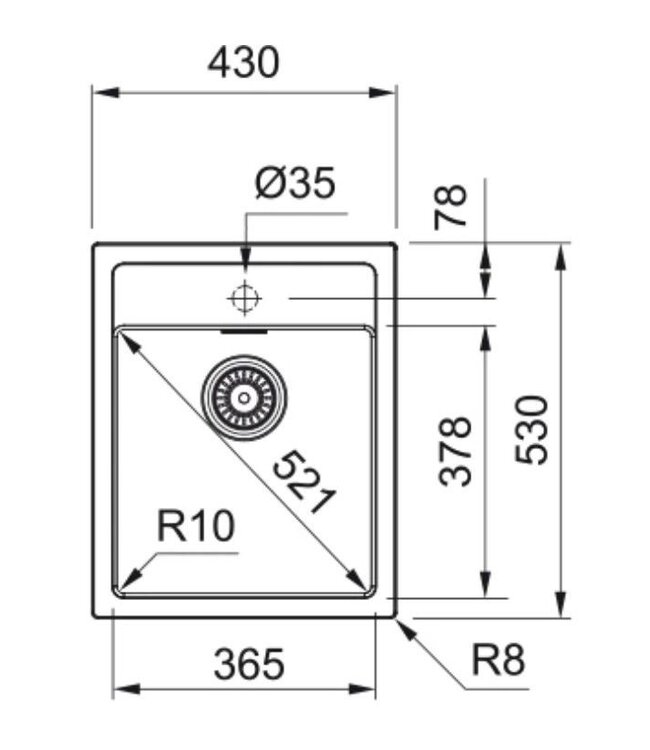 Franke Sirius SID 61040 Enkele Spoelbak - Polar White