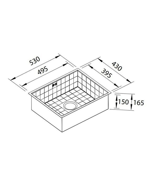 Doeco tegelbak 50x40