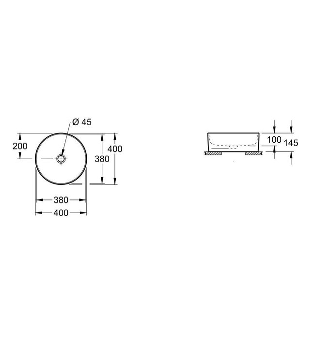 Villeroy & Boch Collaro rond opzetwastafel - Wit