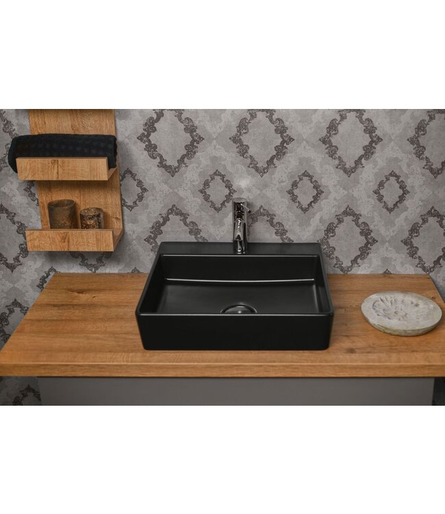 Systemceram Sanara 50 opzetwastafel - Nigra