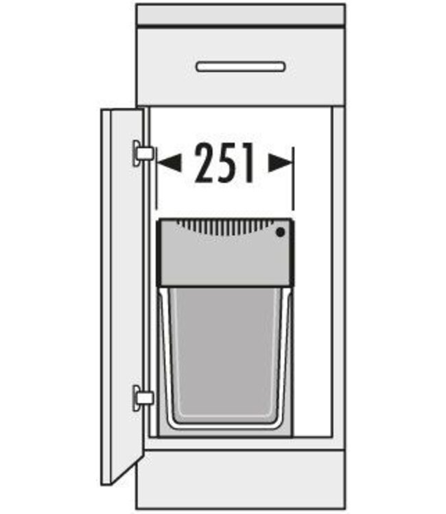 Hailo Tandem AE366685 inbouw afvalemmer 30 liter