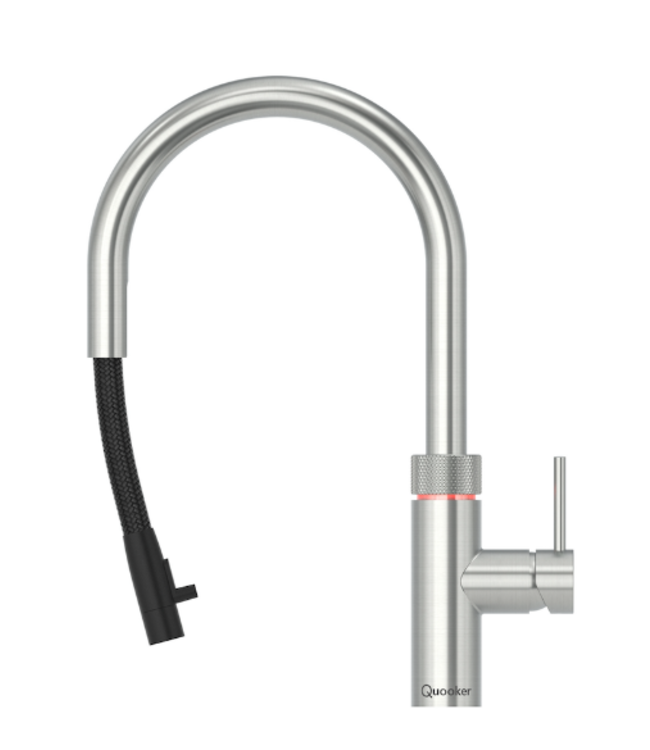Quooker 22+XCHR COMBI+ & CUBE Cube flex Chroom, 5in1, koud, bruisend, warm en kokend-water-kraan