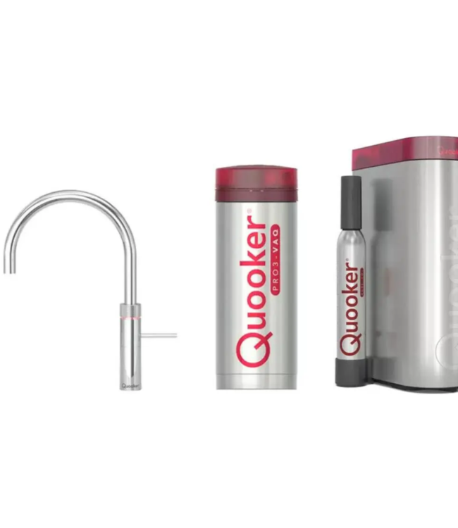 Quooker 3FRCHR CUBE  3 liter met Cube fusion round chroom